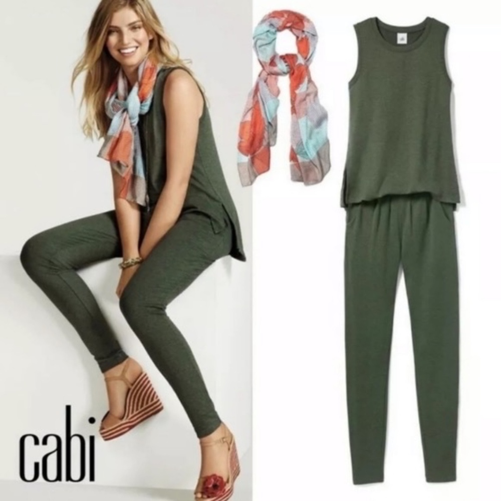 CAbi Spring 2018 Green Simple Playsuit
